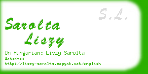 sarolta liszy business card